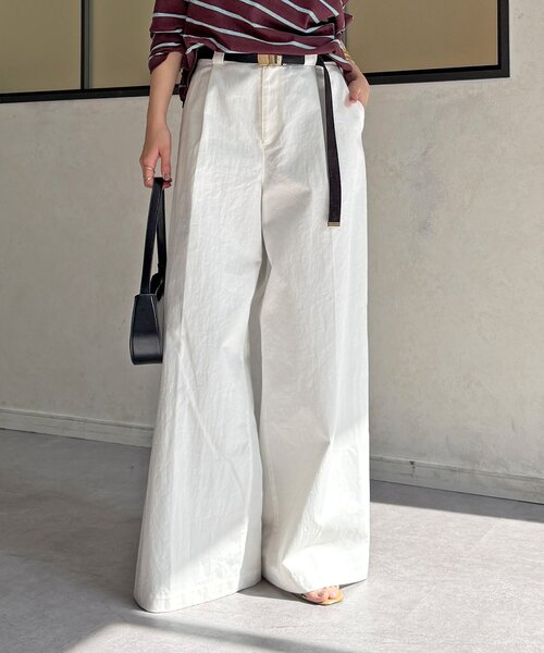 DouDou（ドゥドゥ）の「バックタックルーズチノパン（その他パンツ・レディース・ベージュ/ホワイト・36/38）」の21枚目の写真