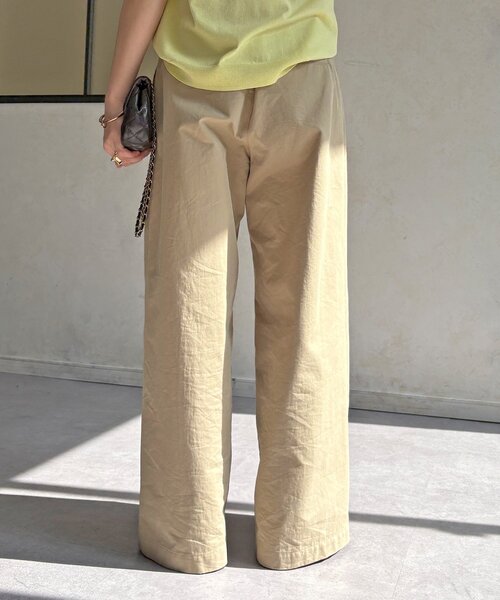 DouDou（ドゥドゥ）の「バックタックルーズチノパン（その他パンツ・レディース・ベージュ/ホワイト・36/38）」の4枚目の写真