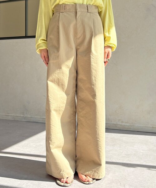 DouDou（ドゥドゥ）の「バックタックルーズチノパン（その他パンツ・レディース・ベージュ/ホワイト・36/38）」の5枚目の写真