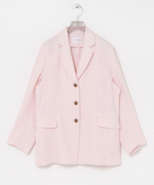 URBAN RESEARCH（アーバンリサーチ）の「オックスリネンテーラードジャケット（その他アウター・レディース・ライトピンク/ライトベージュ・FREE）」の10枚目の写真
