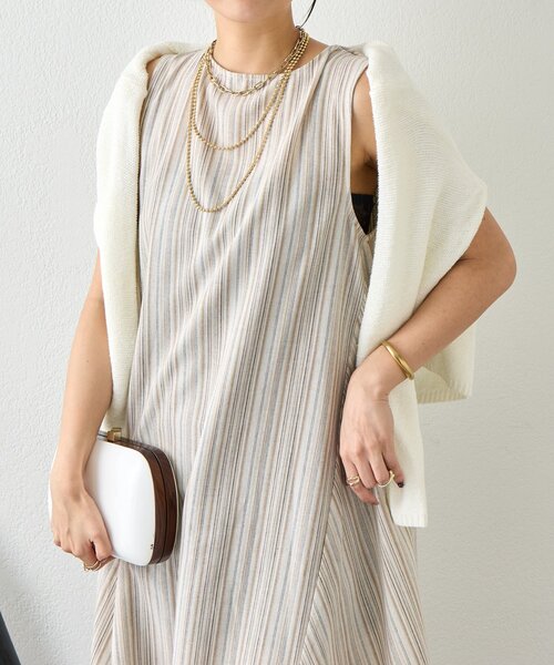 Jena espace merveilleux(ジェナ エスパスメルヴェイユ)の「2WAYリネンリボンワンピ(ワンピース・レディース・レッド/ベージュ/イエロー/チャコールグレー・FREE)」の16枚目の写真