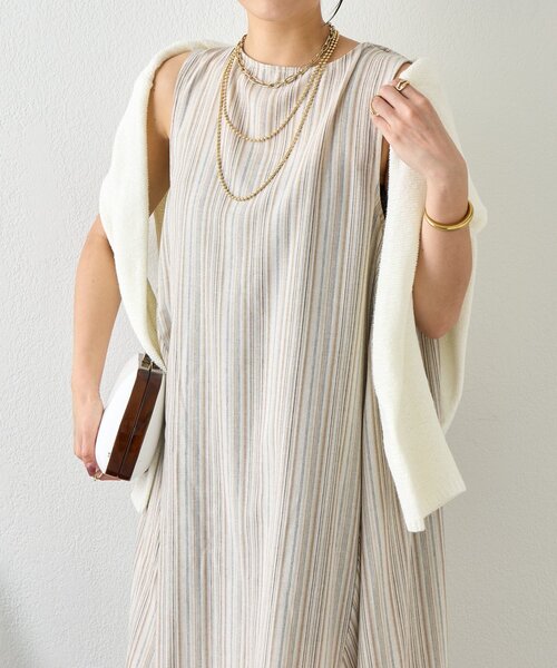 Jena espace merveilleux(ジェナ エスパスメルヴェイユ)の「2WAYリネンリボンワンピ(ワンピース・レディース・レッド/ベージュ/イエロー/チャコールグレー・FREE)」の18枚目の写真