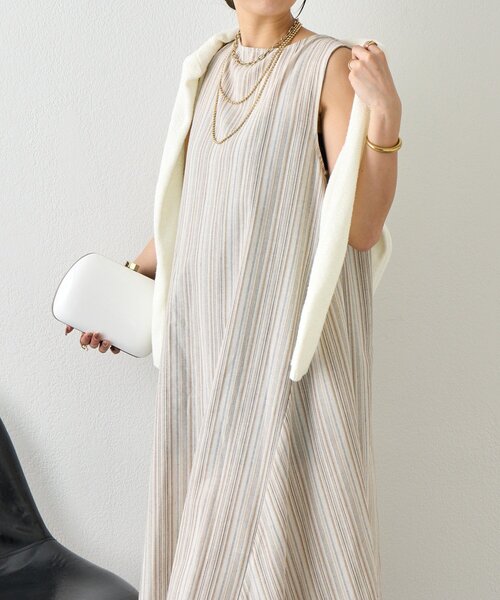 Jena espace merveilleux(ジェナ エスパスメルヴェイユ)の「2WAYリネンリボンワンピ(ワンピース・レディース・レッド/ベージュ/イエロー/チャコールグレー・FREE)」の20枚目の写真