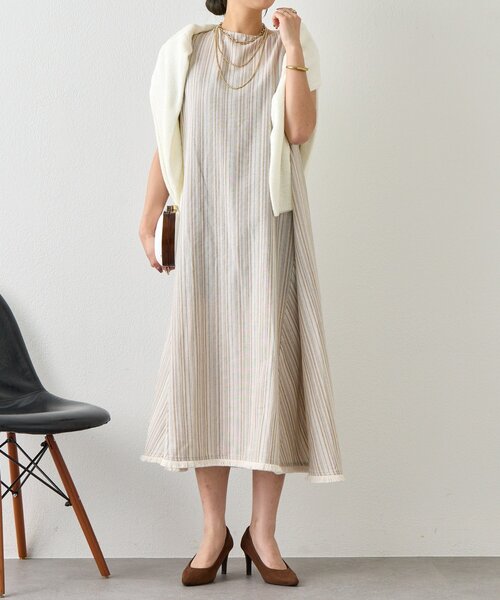 Jena espace merveilleux(ジェナ エスパスメルヴェイユ)の「2WAYリネンリボンワンピ(ワンピース・レディース・レッド/ベージュ/イエロー/チャコールグレー・FREE)」の22枚目の写真