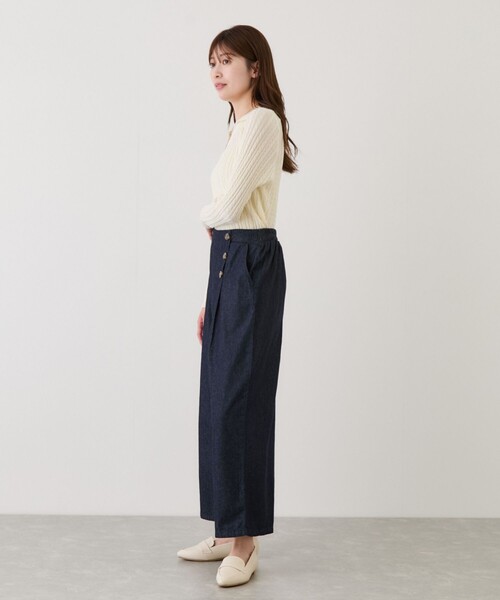 Jayro(ジャイロ)の「7.1ozデニムWボタンワイドパンツ(デニムパンツ・レディース・ブルー系その他4/ブルー系その他/ブルー系その他6・M)」の8枚目の写真