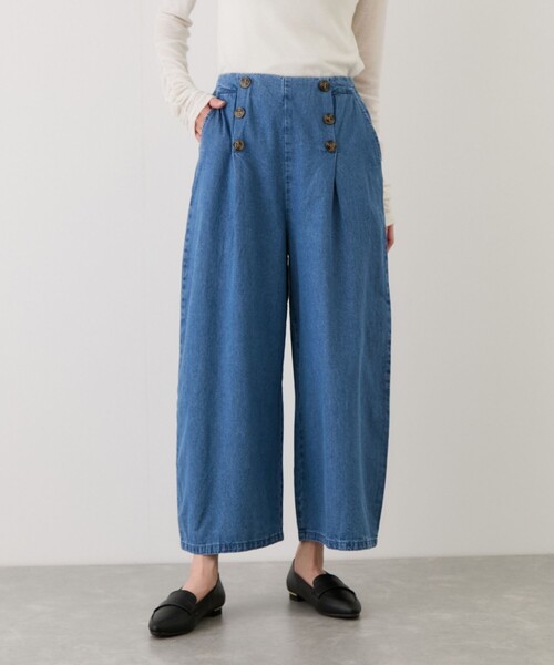 Jayro(ジャイロ)の「7.1ozデニムWボタンワイドパンツ(デニムパンツ・レディース・ブルー系その他4/ブルー系その他/ブルー系その他6・M)」の18枚目の写真
