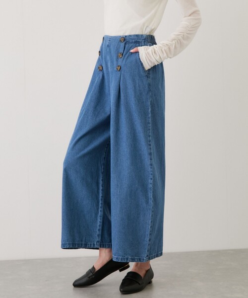 Jayro(ジャイロ)の「7.1ozデニムWボタンワイドパンツ(デニムパンツ・レディース・ブルー系その他4/ブルー系その他/ブルー系その他6・M)」の20枚目の写真