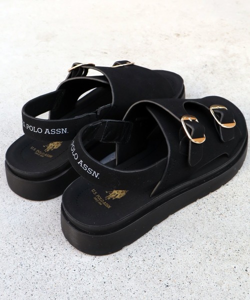 U.S. POLO ASSN.(ユーエスポロアッスン)の「【U.S. POLO ASSN./ユーエスポロアッスン】ダブルベルト プラットフォーム コンフォートサンダル(サンダル・レディース・ダークブラウン/ブラック/ベージュ・L/S/M)」の12枚目の写真