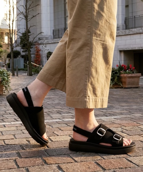 U.S. POLO ASSN.(ユーエスポロアッスン)の「【U.S. POLO ASSN./ユーエスポロアッスン】ダブルベルト プラットフォーム コンフォートサンダル(サンダル・レディース・ダークブラウン/ブラック/ベージュ・L/S/M)」の8枚目の写真