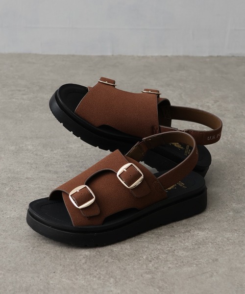U.S. POLO ASSN.(ユーエスポロアッスン)の「【U.S. POLO ASSN./ユーエスポロアッスン】ダブルベルト プラットフォーム コンフォートサンダル(サンダル・レディース・ダークブラウン/ブラック/ベージュ・L/S/M)」の19枚目の写真