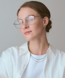 agete | シルバーターコイズ/トルマリンネックレス(ネックレス)