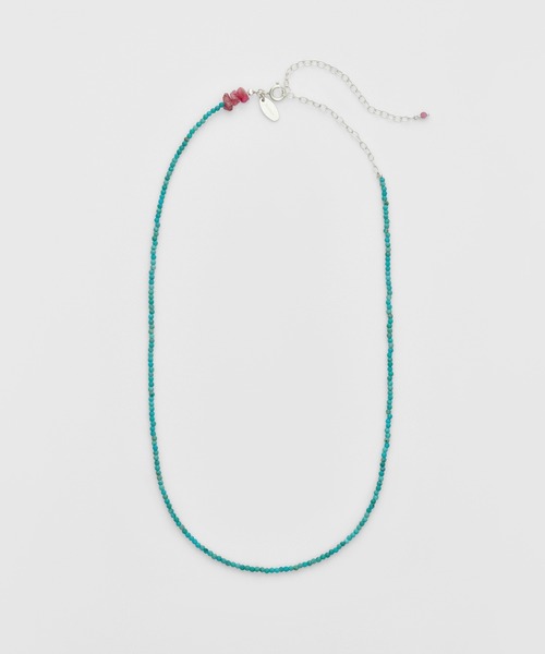 agete（アガット）の「シルバーターコイズ／トルマリンネックレス（ネックレス・レディース・ブルー系その他・フリー）」の4枚目の写真