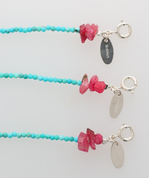 agete（アガット）の「シルバーターコイズ／トルマリンネックレス（ネックレス・レディース・ブルー系その他・フリー）」の5枚目の写真