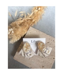 【Lily accessory】インド刺繡ピアス(MA)