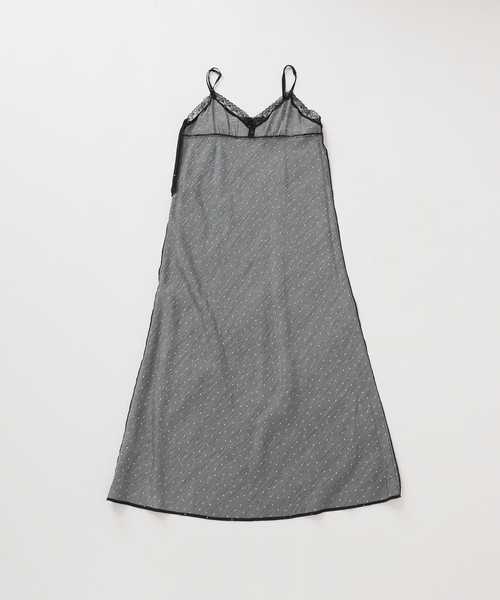 JOURNAL STANDARD（ジャーナルスタンダード）の「ドットプリントキャミワンピース（ワンピース・レディース・ベージュ/ブラック・FREE）」の9枚目の写真