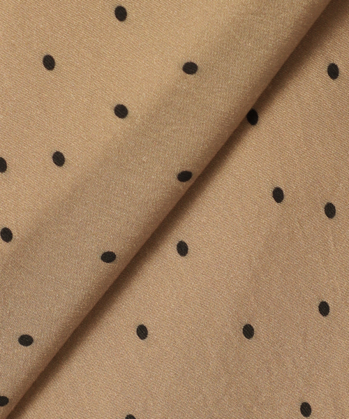 JOURNAL STANDARD（ジャーナルスタンダード）の「ドットプリントキャミワンピース（ワンピース・レディース・ベージュ/ブラック・FREE）」の4枚目の写真