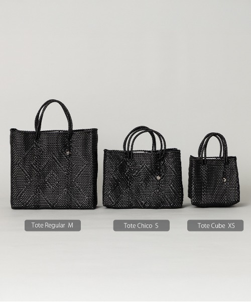 OJO DE MEX（オホデメックス）の「OJO DE MEX｜オホデメックス メルカドトートバッグXS Cube（かごバッグ・レディース・ブラック/オフホワイト・X-SMALL）」の12枚目の写真