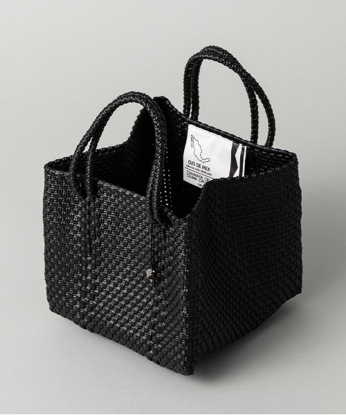 OJO DE MEX（オホデメックス）の「OJO DE MEX｜オホデメックス メルカドトートバッグXS Cube（かごバッグ・レディース・ブラック/オフホワイト・X-SMALL）」の15枚目の写真