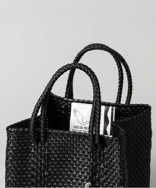 OJO DE MEX（オホデメックス）の「OJO DE MEX｜オホデメックス メルカドトートバッグXS Cube（かごバッグ・レディース・ブラック/オフホワイト・X-SMALL）」の14枚目の写真