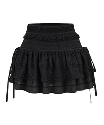 andwang（アンドワン）の「Ribbon Frill Shirring Skirt（スカート）」