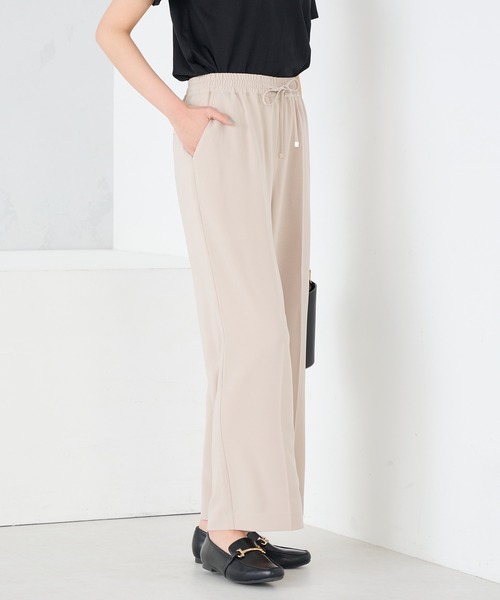 a.v.v（アーヴェヴェ）の「［支持率NO.1/接触冷感/速乾/UVカット/イージーケア］イージーワイドパンツ（スラックス・レディース・グリーン/ブラック/ネイビー/インディゴブルー/ダークグレー/ベージュ・LARGE/MEDIUM/X-LARGE/SMALL/X-SMALL）」の21枚目の写真