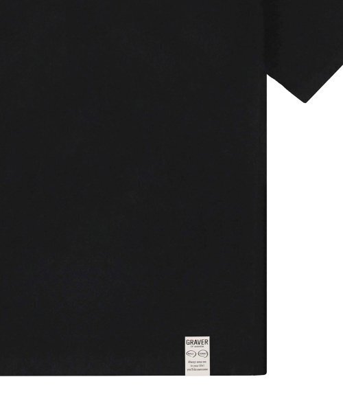 GRAVER（グレーバー）の「[ユニセックス]スモールドローイングスマイル半袖Tシャツ_ブラック/ホワイトロゴ（Tシャツ/カットソー・レディース・ブラック・SMALL/MEDIUM/LARGE）」の7枚目の写真