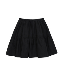 PINTUCK FLARE MID LENGTH SKIRT-4COLOR