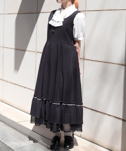 axes femme(アクシーズファム)の「レースアップジャンスカ(ワンピース・レディース・ブラック/ブルー・FREE)」の8枚目の写真