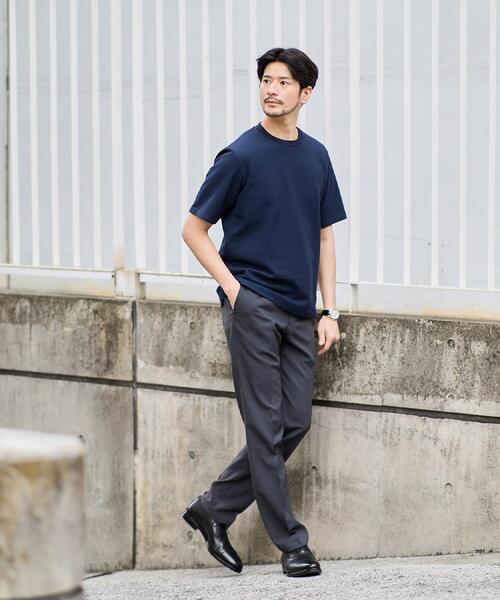 TAKEO KIKUCHI(タケオキクチ)の「【抗菌防臭】メランジ クルーネック プルオーバー(Tシャツ/カットソー・メンズ・ライトグレー/ホワイト/ベビーピンク/ブルー/ネイビー/ブルー系その他・03/02/04)」の10枚目の写真
