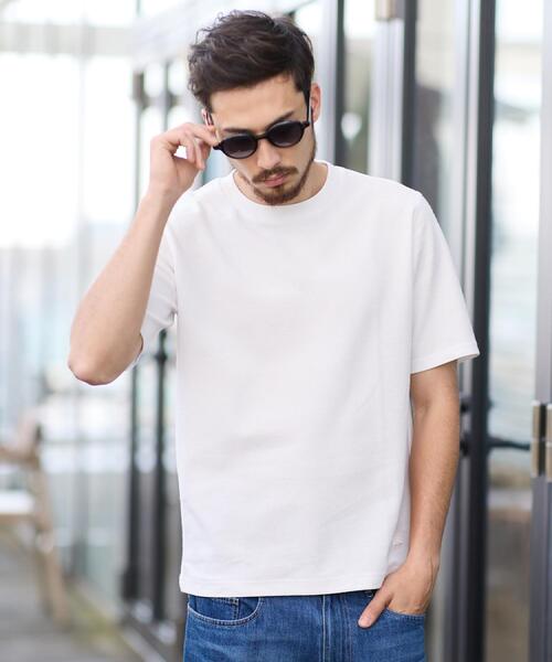 TAKEO KIKUCHI(タケオキクチ)の「【抗菌防臭】メランジ クルーネック プルオーバー(Tシャツ/カットソー・メンズ・ライトグレー/ホワイト/ベビーピンク/ブルー/ネイビー/ブルー系その他・03/02/04)」の1枚目の写真