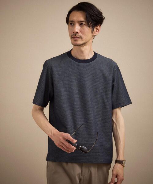 TAKEO KIKUCHI(タケオキクチ)の「【抗菌防臭】メランジ クルーネック プルオーバー(Tシャツ/カットソー・メンズ・ライトグレー/ホワイト/ベビーピンク/ブルー/ネイビー/ブルー系その他・03/02/04)」の8枚目の写真