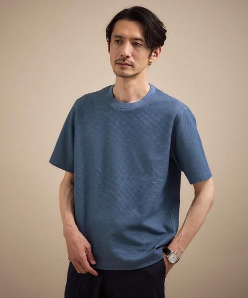 TAKEO KIKUCHI(タケオキクチ)の「【抗菌防臭】メランジ クルーネック プルオーバー(Tシャツ/カットソー・メンズ・ライトグレー/ホワイト/ベビーピンク/ブルー/ネイビー/ブルー系その他・03/02/04)」の9枚目の写真