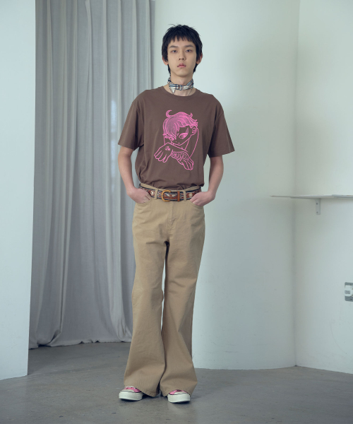 NICE GHOST CLUB(ナイスゴーストクラブ)の「GATEKEEPER HAND TEE_BROWN(NG2GMUT520A)(Tシャツ/カットソー・レディース・ブラウン・SMALL/MEDIUM/LARGE)」の3枚目の写真