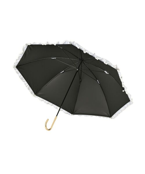 Francfranc(フランフラン)の「【遮光率・UVカット率100%生地使用】遮光オーガンジーフリル 長傘 55cm グレー(晴雨兼用)日傘 雨傘 UVカット(長傘・レディース・グレー・FREE)」の4枚目の写真