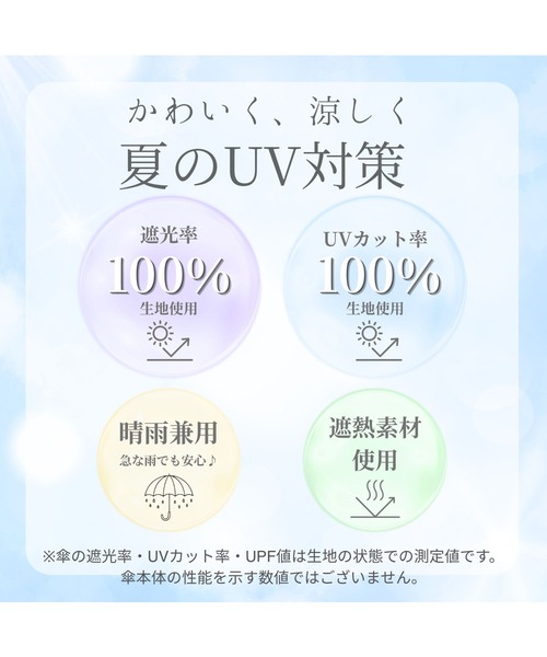 Francfranc(フランフラン)の「【遮光率・UVカット率100%生地使用】遮光オーガンジーフリル 長傘 55cm グレー(晴雨兼用)日傘 雨傘 UVカット(長傘・レディース・グレー・FREE)」の9枚目の写真