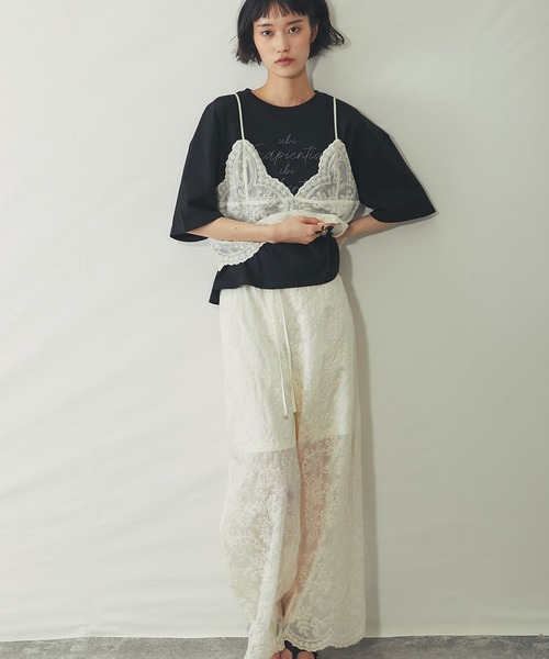 ANOTHER S(アナザーエス)の「【セットアップ対応】スカラップ 刺繍 レース パンツ(その他パンツ・レディース・ブラック/オフホワイト・FREE)」の19枚目の写真