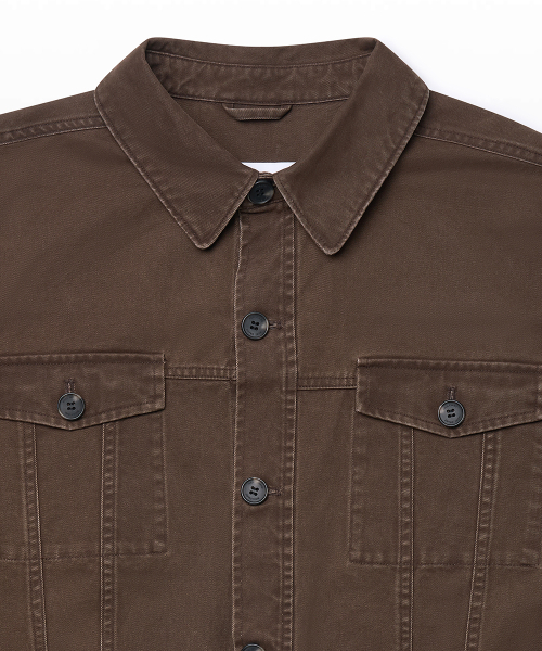 WEST GRAND BOULEVARD(ウエストグランドブルバード)の「クーパーウォッシュドコットンチョアジャケット WASHED BROWN(ミリタリージャケット・メンズ・その他・MEDIUM/LARGE/X-LARGE)」の4枚目の写真