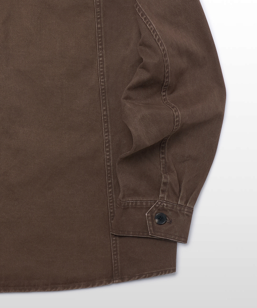 WEST GRAND BOULEVARD(ウエストグランドブルバード)の「クーパーウォッシュドコットンチョアジャケット WASHED BROWN(ミリタリージャケット・メンズ・その他・MEDIUM/LARGE/X-LARGE)」の7枚目の写真