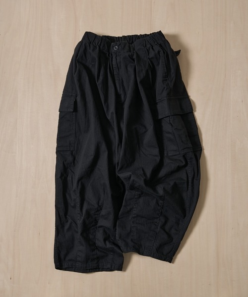 KEY TIMEZ(キータイムズ)の「【is-ness/イズネス】Herringbone 6-Pocket Pants(カーゴパンツ・メンズ・ブラック/カーキブラウン・L/M)」の6枚目の写真