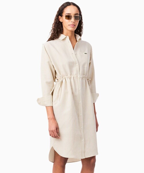 『Lacoste x A.P.C.』 コットンストライプシャツドレス LACOSTE（ラコステ）の「『Lacoste x A.P.C.』 レディースコットン