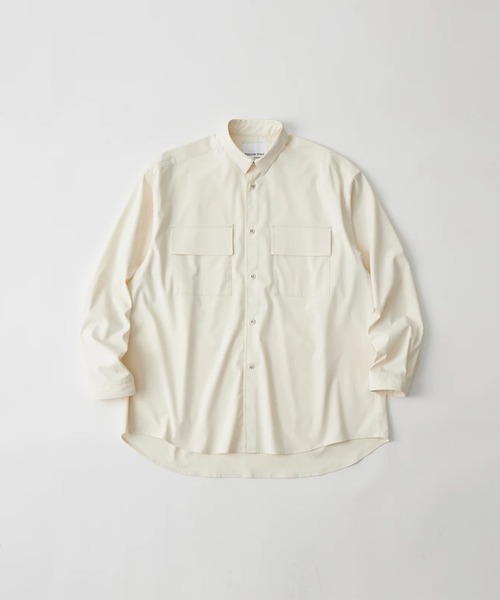 WHITE MOUNTAINEERING(ホワイトマウンテニアリング)の「【White Mountaineering/ホワイトマウンテニアリング】REGULAR COLLAR SHIRT(シャツ/ブラウス・メンズ・アイボリー/ブラック・2/1/0)」の2枚目の写真