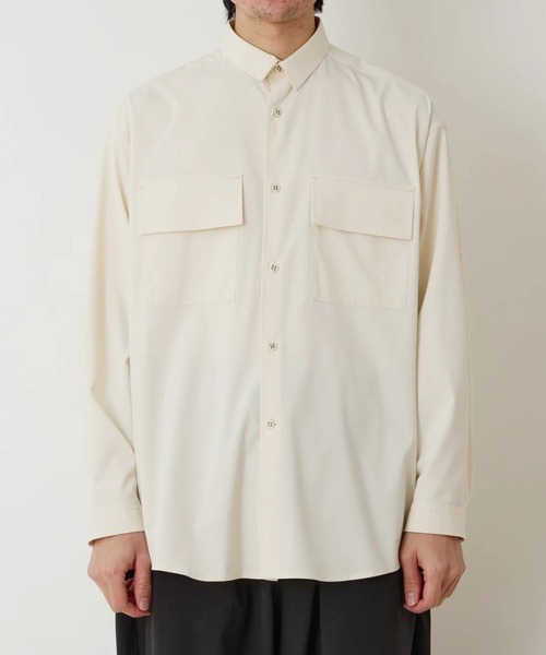 WHITE MOUNTAINEERING(ホワイトマウンテニアリング)の「【White Mountaineering/ホワイトマウンテニアリング】REGULAR COLLAR SHIRT(シャツ/ブラウス・メンズ・アイボリー/ブラック・2/1/0)」の3枚目の写真