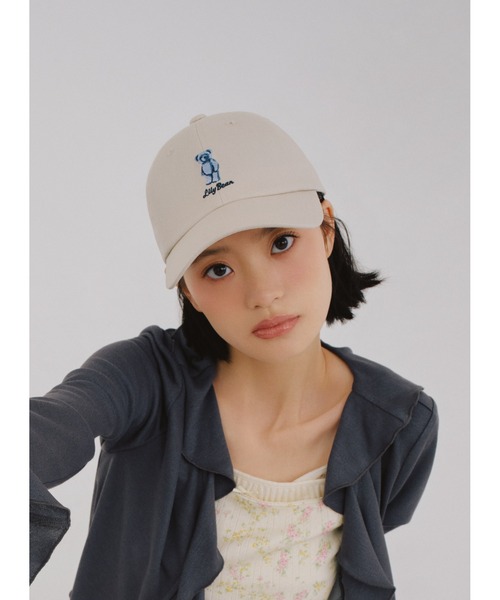 LILY BROWN（リリーブラウン）の「Lily Bearエンブロイダリーキャップ（キャップ・レディース・ピンク/ネイビー/アイボリー・F）」の2枚目の写真