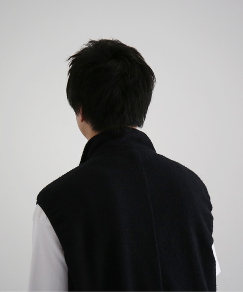 NOWHAW(ノウハウ)の「NOWHAW Towel cloth half zip vest(ベスト・メンズ・ネイビー/ブラック・1/2)」の8枚目の写真