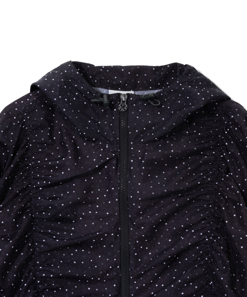 YOUHEE(ユヒ)の「STAR PATTERN HOODED WIND BREAKER_BLACK(ナイロンジャケット・レディース・その他・FREE)」の4枚目の写真