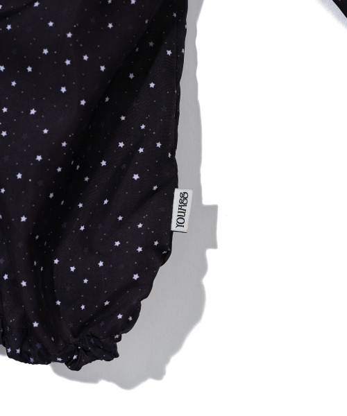 YOUHEE(ユヒ)の「STAR PATTERN HOODED WIND BREAKER_BLACK(ナイロンジャケット・レディース・その他・FREE)」の8枚目の写真