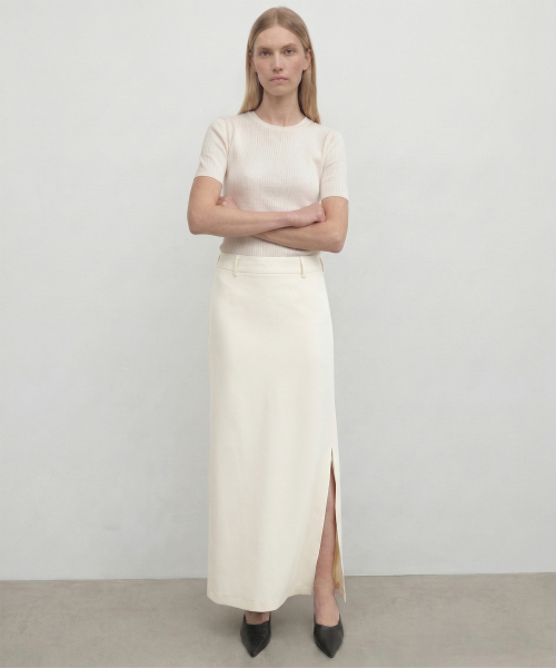 KIMDOH(キムド)の「Arden Long Skirt / Ivory(スカート・レディース・アイボリー・SMALL/MEDIUM)」の1枚目の写真