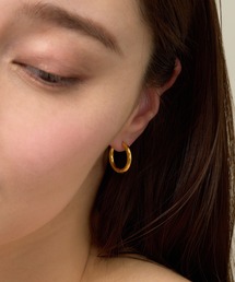 〈LOINE〉金属アレルギー対応 / ステンレス / シンプル フープピアス 17mm
