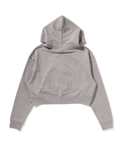 A BATHING APE（アベイシングエイプ）の「APE HEAD ONE POINT CROPPED ZIP HOODIE（パーカー・レディース・グレー/ブラック・SMALL/MEDIUM）」の3枚目の写真