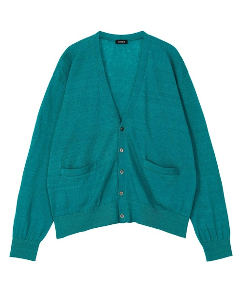 ZUCCa(ズッカ)の「LINEN COTTON KNIT / S(カーディガン/ボレロ・レディース・ダークグレー/オフホワイト/グリーン・M size)」の3枚目の写真